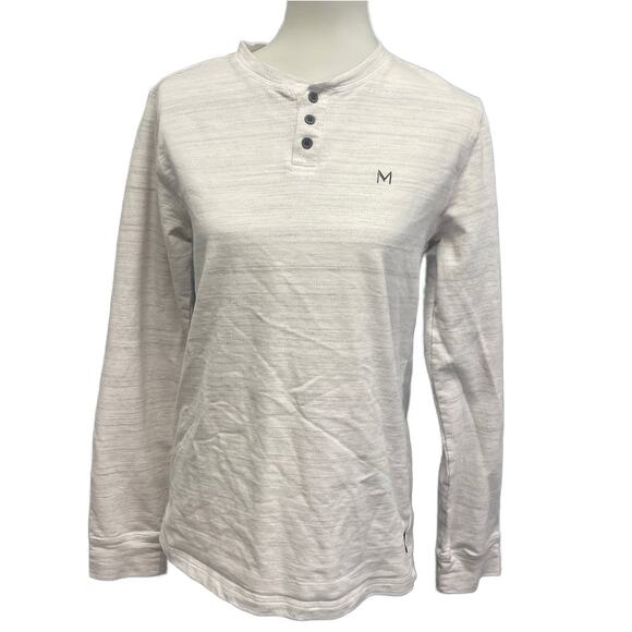 Maven Mens Medium Long Sleeve Three Button PolyCotton Henley Tee Shirt - Picture 1 of 5